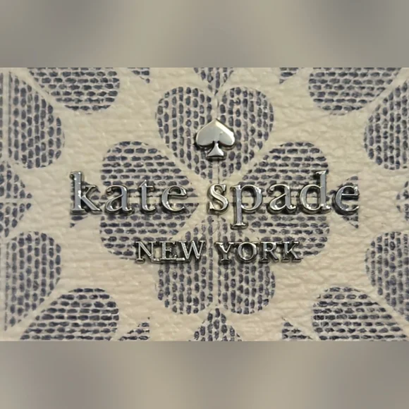 NWT Kate Spade Lucy Spade Flower Medium L-Zip Wristlet in Navy Multi; Brand New! - Picture 5 of 16